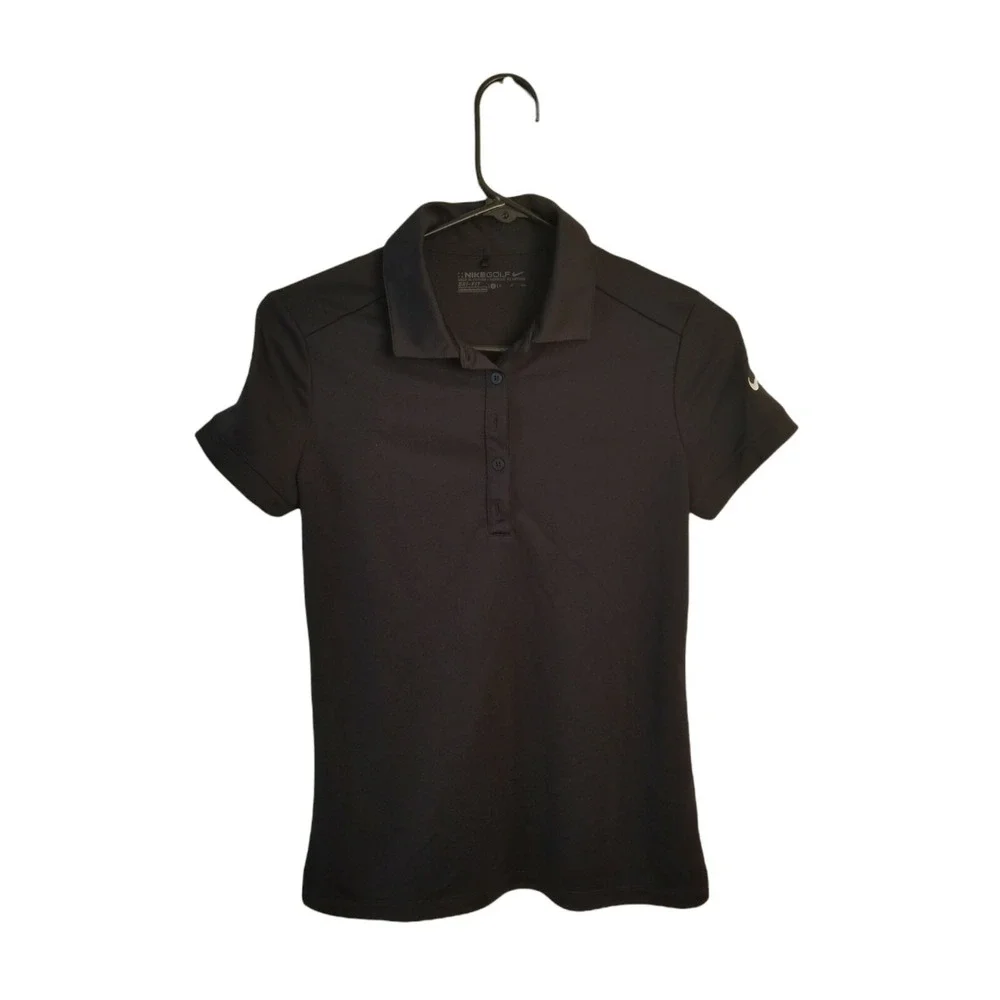 Nike Golf DRI-FIT Polo Women's Shirt Black Polyester Size S, PIT‎ TO PIT 17 IN